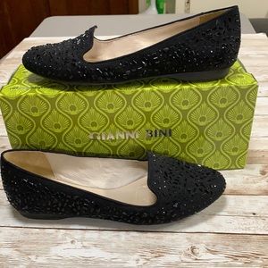 Gianni Bini Black Sparkle flats shoes 7.5 M